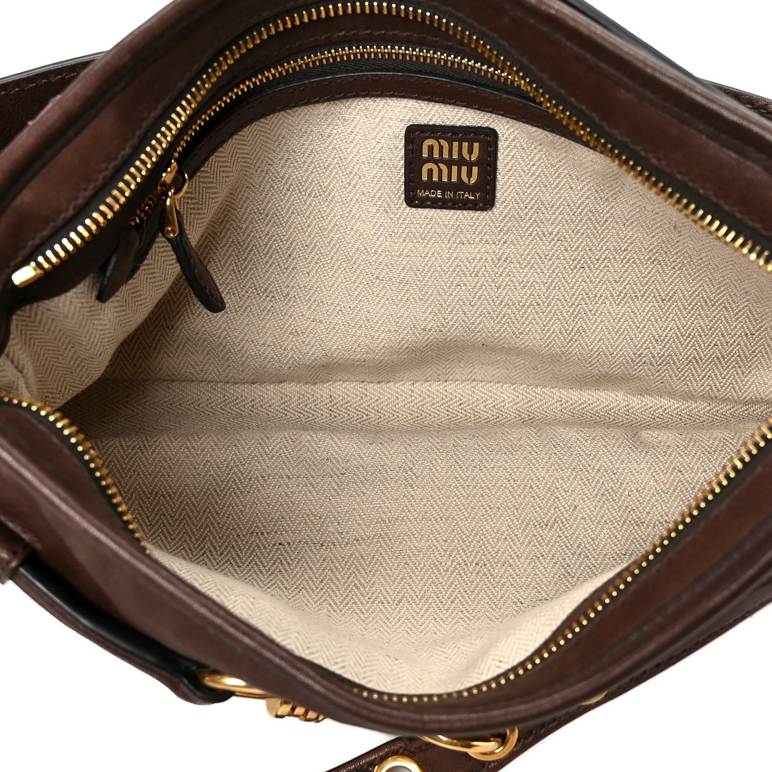 Miu Miu Nappa Aviator Regular Aventure Shoulder Bag Rovere 5 of 9