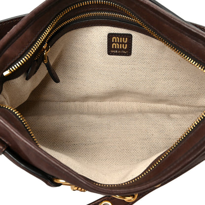 Miu Miu Nappa Aviator Regular Aventure Shoulder Bag Rovere 5 of 9