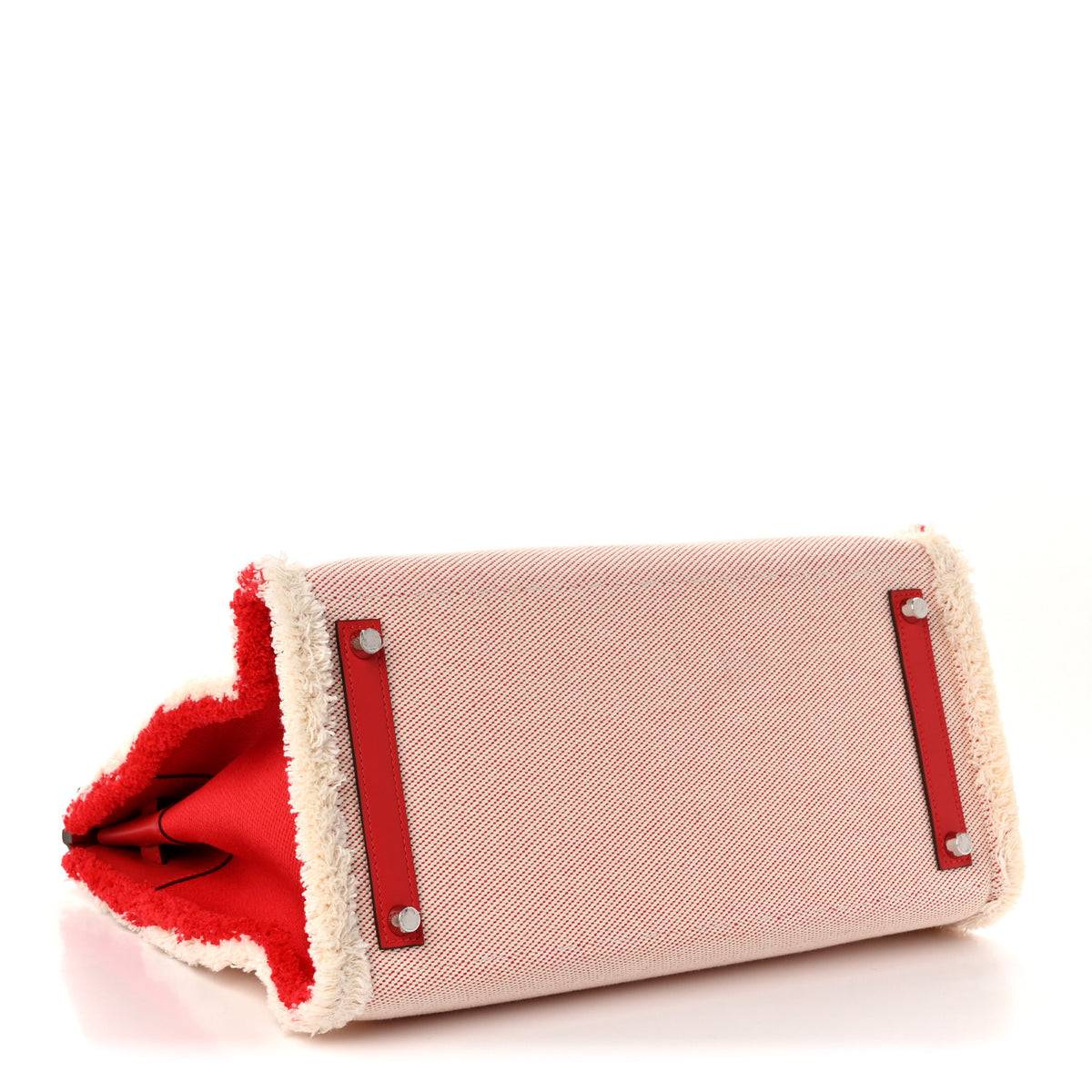 Swift Twill H Fray Fray Birkin 35 Rouge de Coeur Ecru