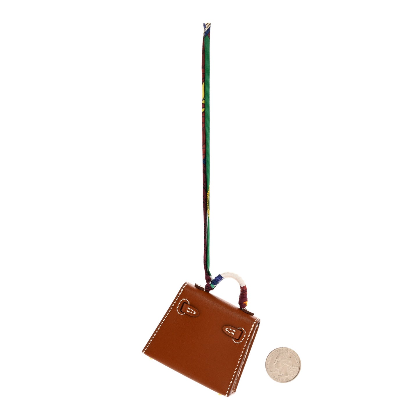 Tadelakt Mini Kelly Twilly Bag Charm Fauve