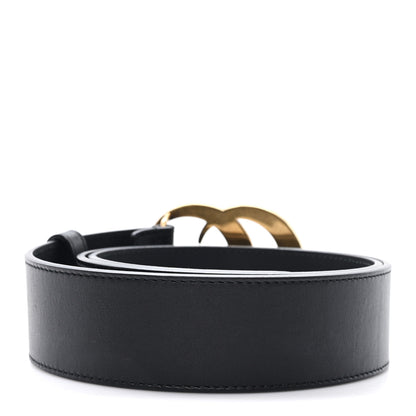 Gucci Moon Calfskin Pearl Double G 40mm Belt 85 34 Black Cream 2 of 5