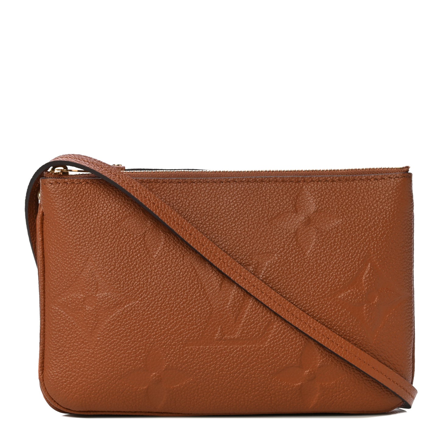 Empreinte Monogram Giant Double Zip Pochette Caramel