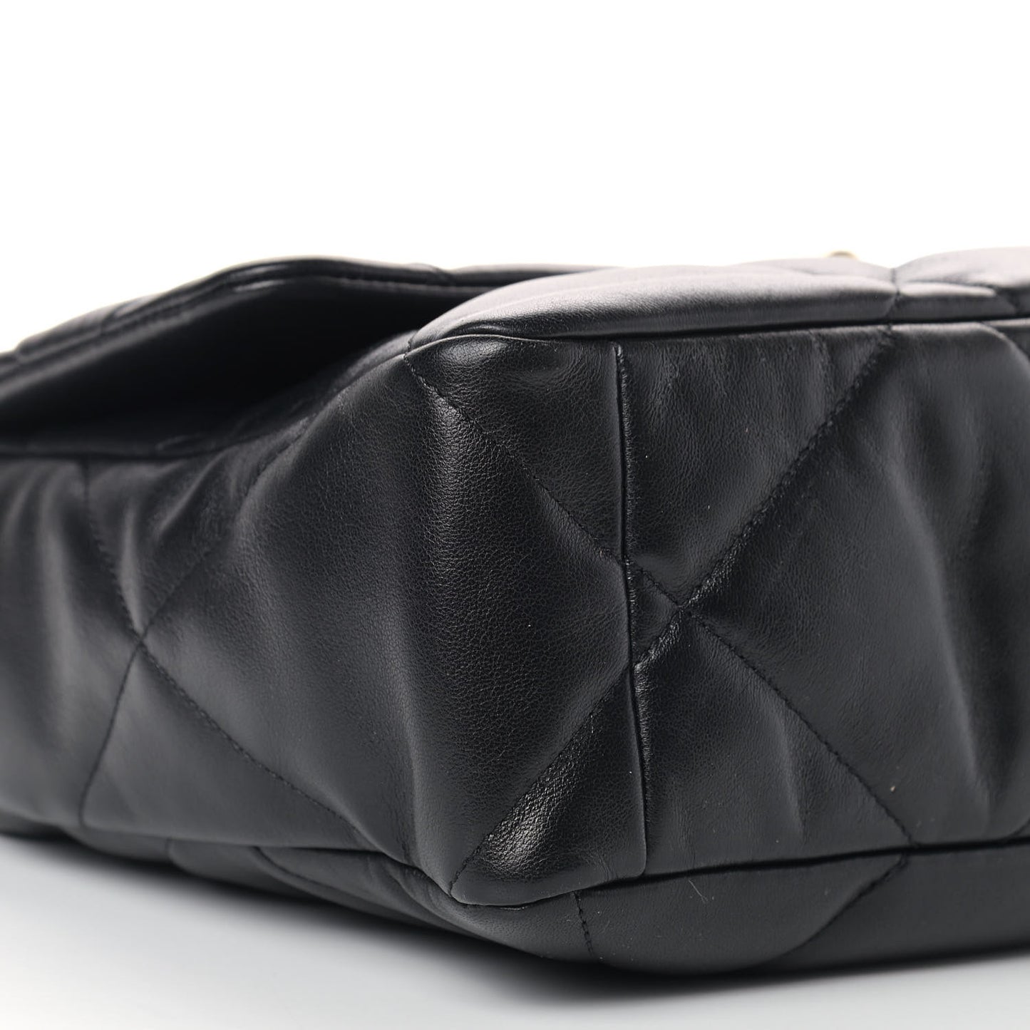 Lambskin Quilted Large Chanel 19 Flap Black