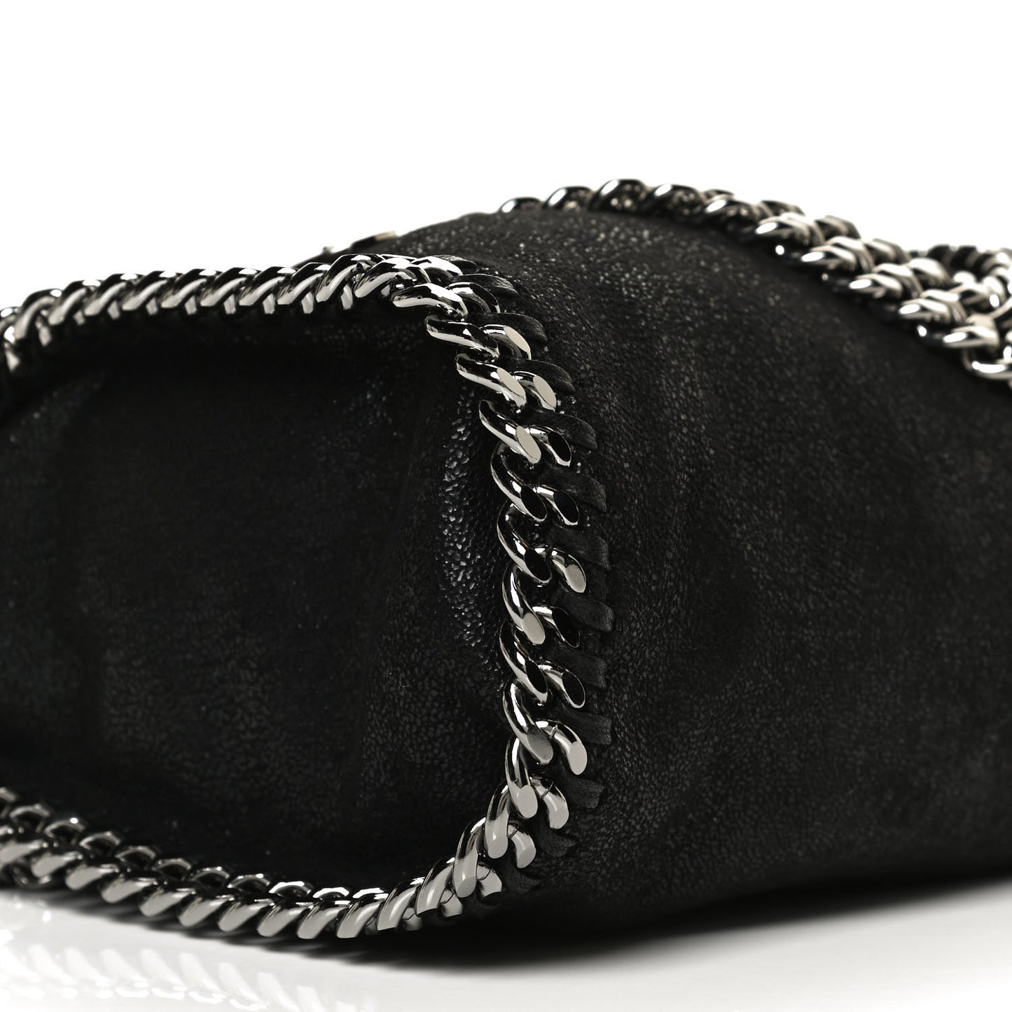 Shaggy Deer Mini Falabella Fold Over Tote Black