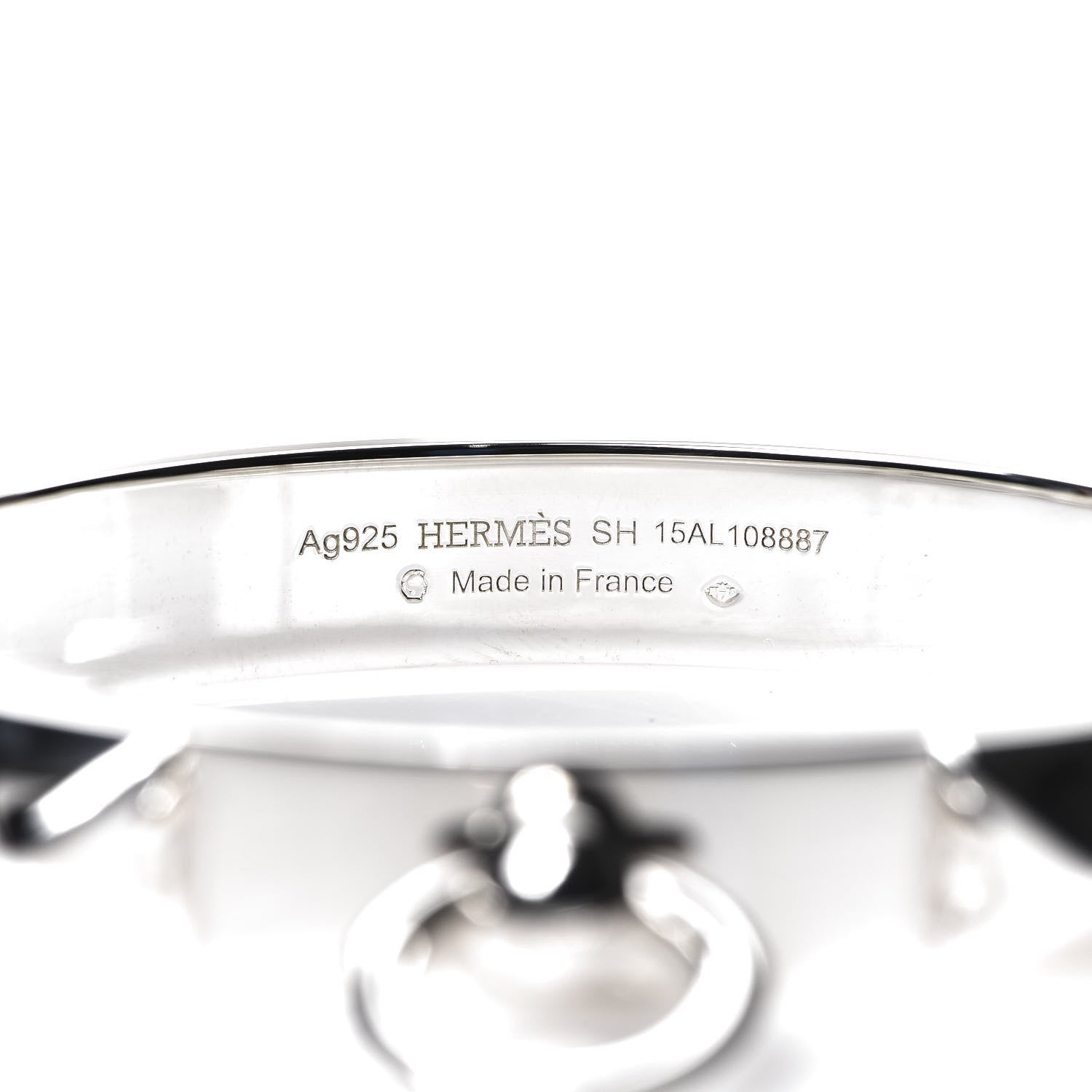 Hermes Sterling Silver PM Collier De Chien Bracelet SH 3 of 5