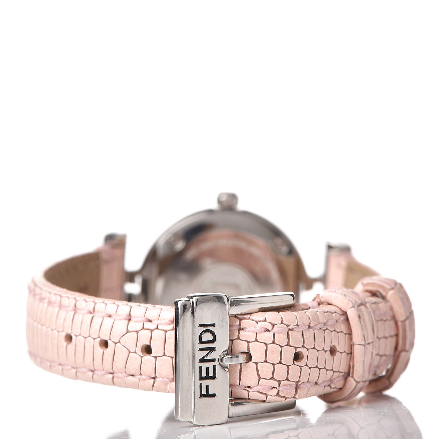 Fendi Stainless Steel Calfskin Diamond Pink Mother of Pearl 23mm Moda Quartz Watch 4 of 10