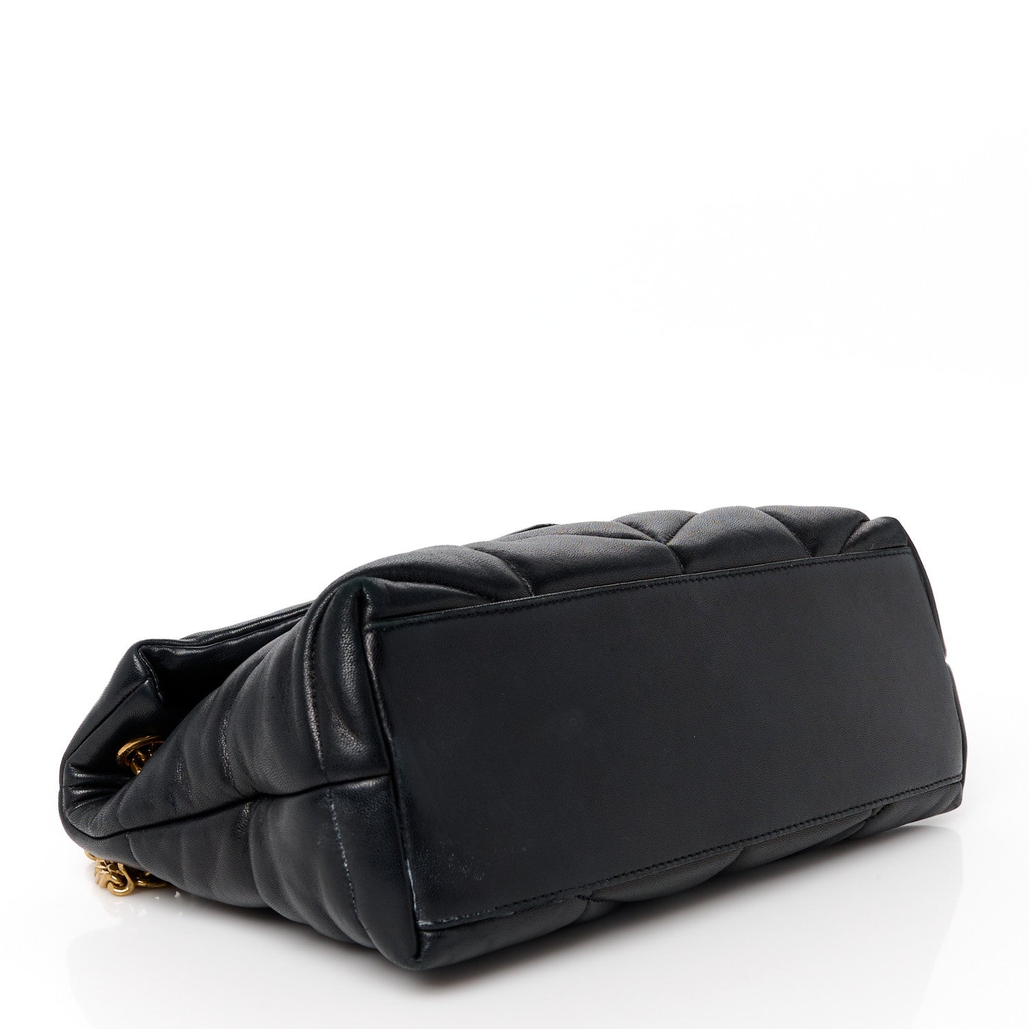 Saint Laurent Lambskin Quilted Small Loulou Puffer Monogram Chain Satchel Black 4 of 11