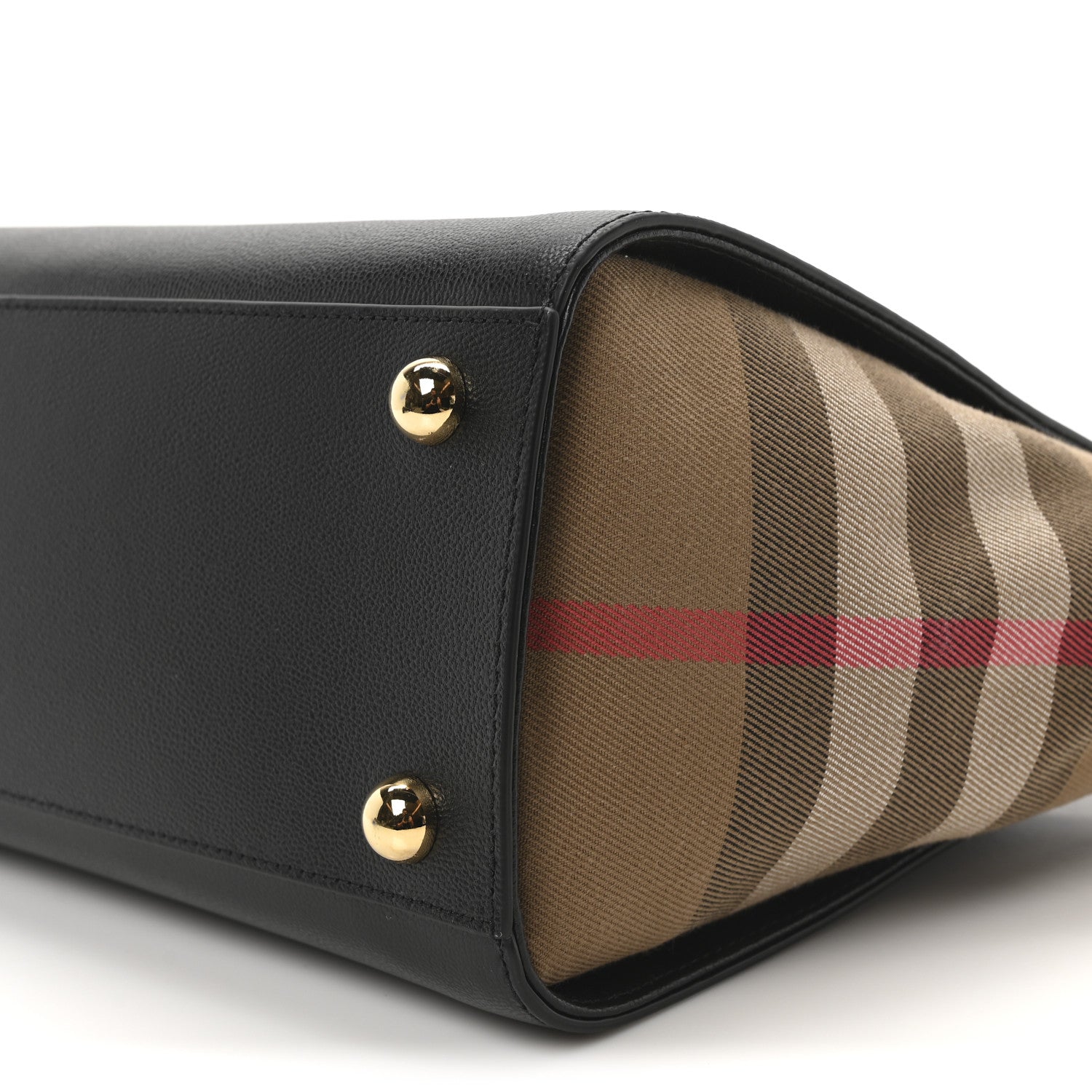 Burberry Calfskin Mega Check Small Banwell Tote Black 9 of 9