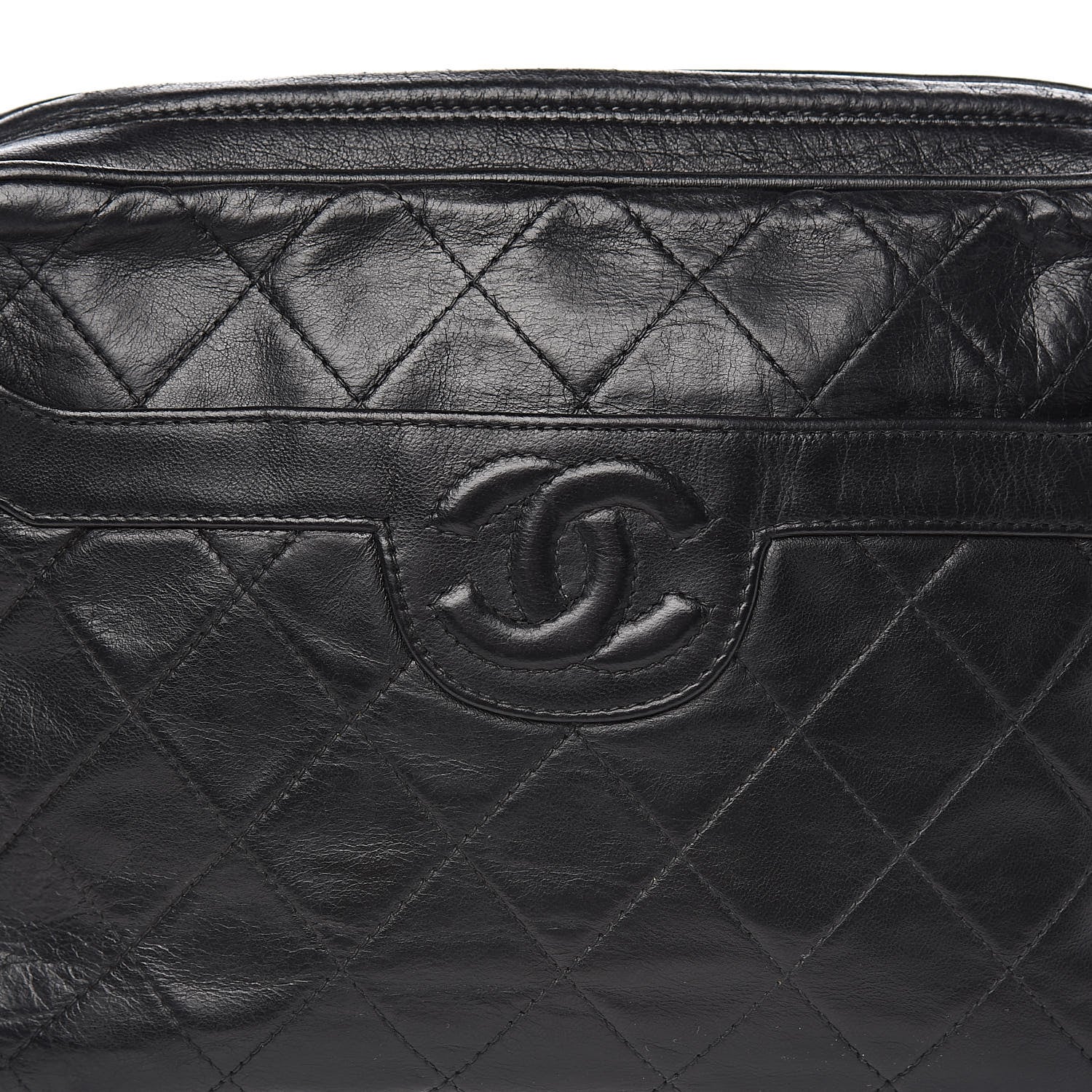 Chanel Lambskin Quilted CC Tassel Camera Case Black 13 of 13