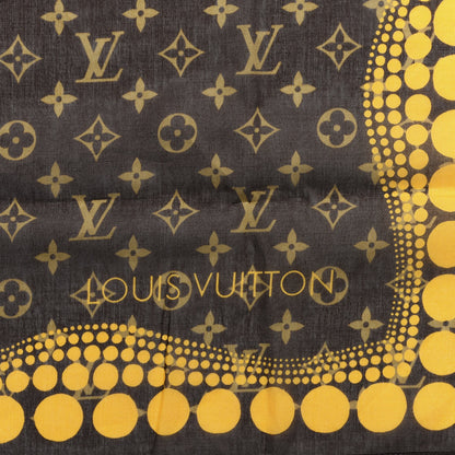 Louis Vuitton Cotton Monogram Kusama Infinity Dots Pareo Scarf Yellow 2 of 2