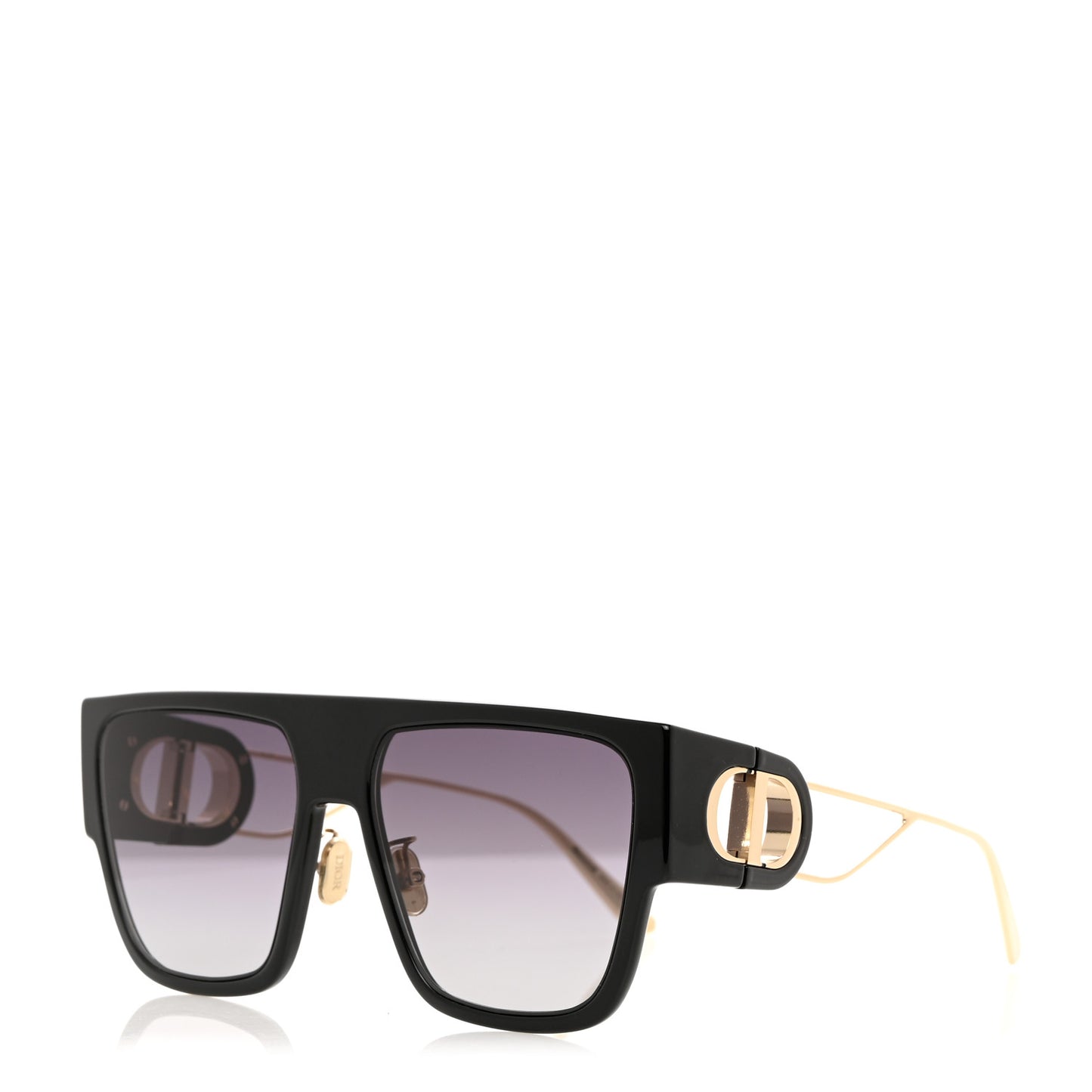 CHRISTIAN DIOR Rectangular 30 Montaigne S3U Sunglasses Black