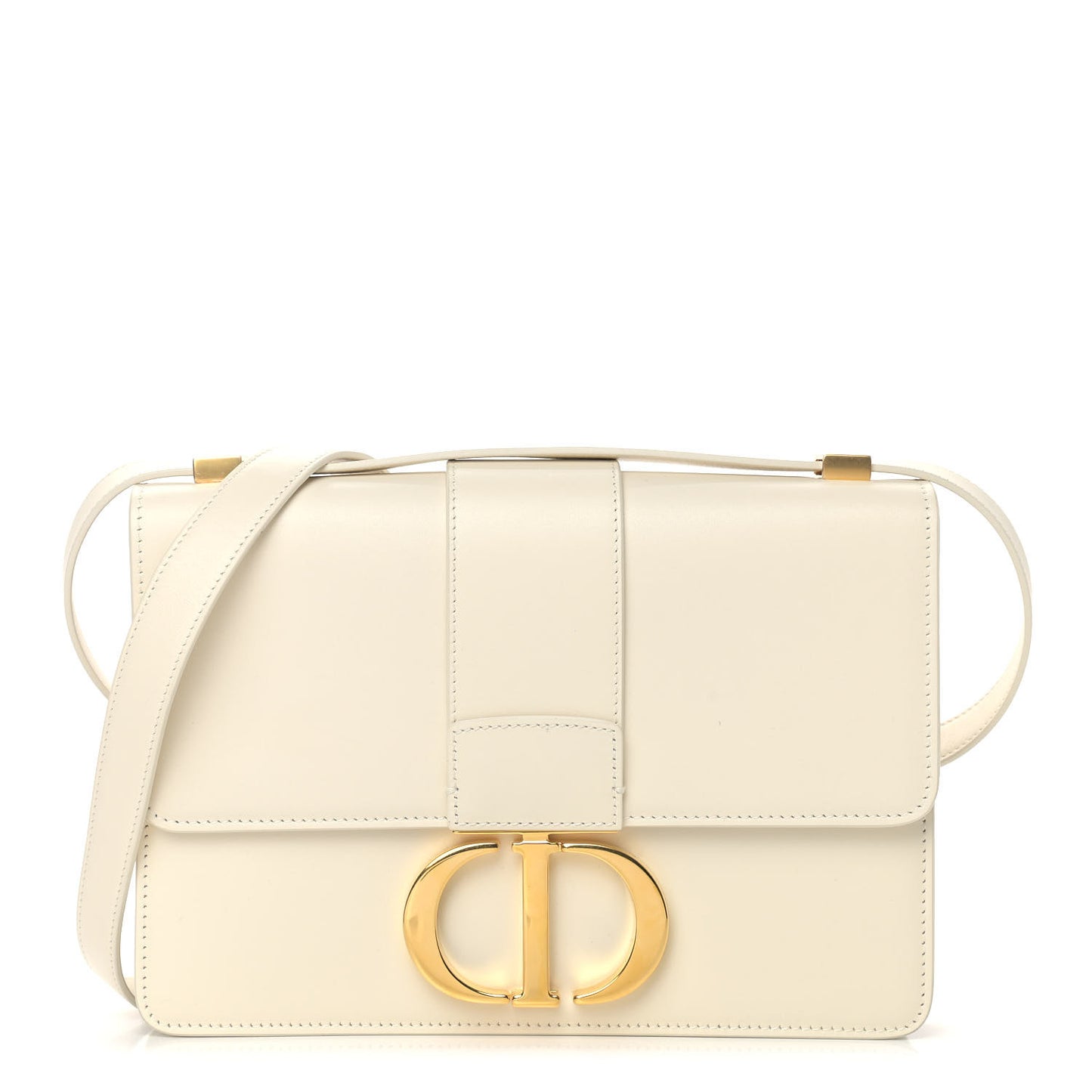 Smooth Calfskin Montaigne Flap 30 White