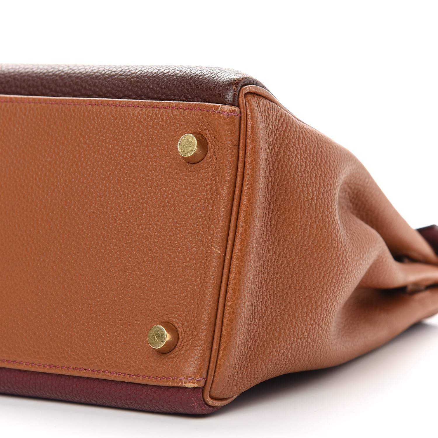 Hermes Togo Tri-Color Kelly Retourne 32 Rouge H Cannelle Havane 13 of 13