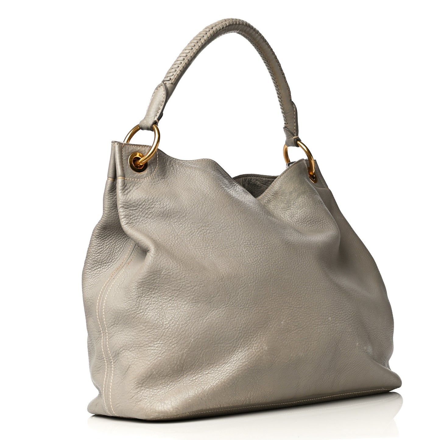 Vitello Daino Shoulder Bag Argilla