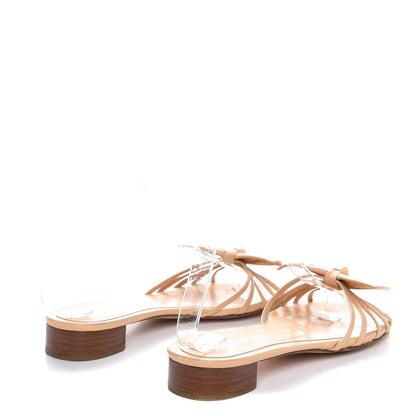 Chanel Lambskin CC Bow Sandals 36.5 Beige 4 of 11
