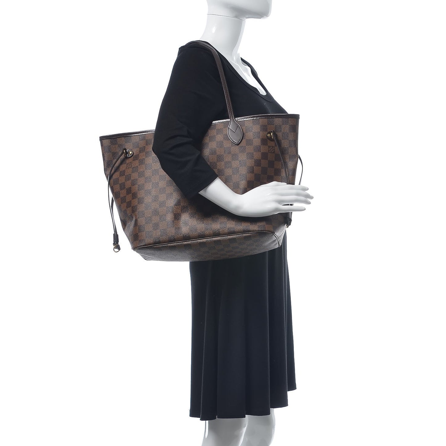 Damier Ebene Neo Neverfull MM Rose Ballerine