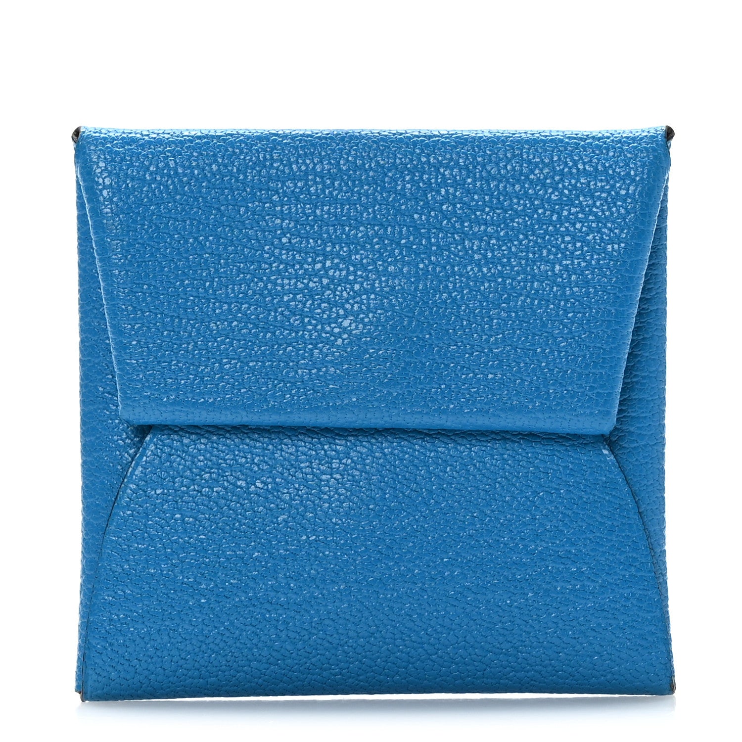 Hermes Chevre Mysore Bastia Verso Coin Purse Bleu Frida Cuivre 1 of 7