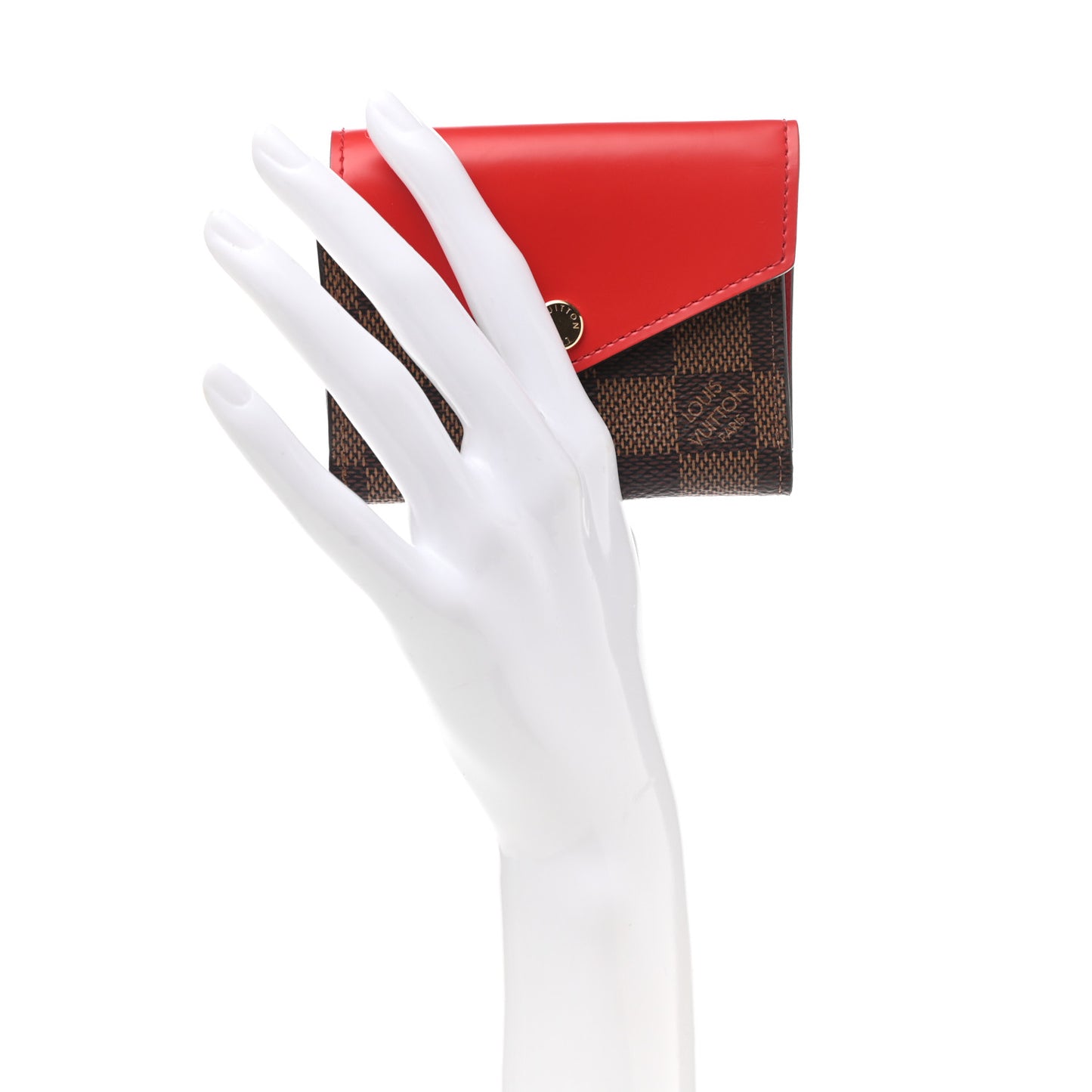 Damier Ebene Zoe Wallet Coquelicot