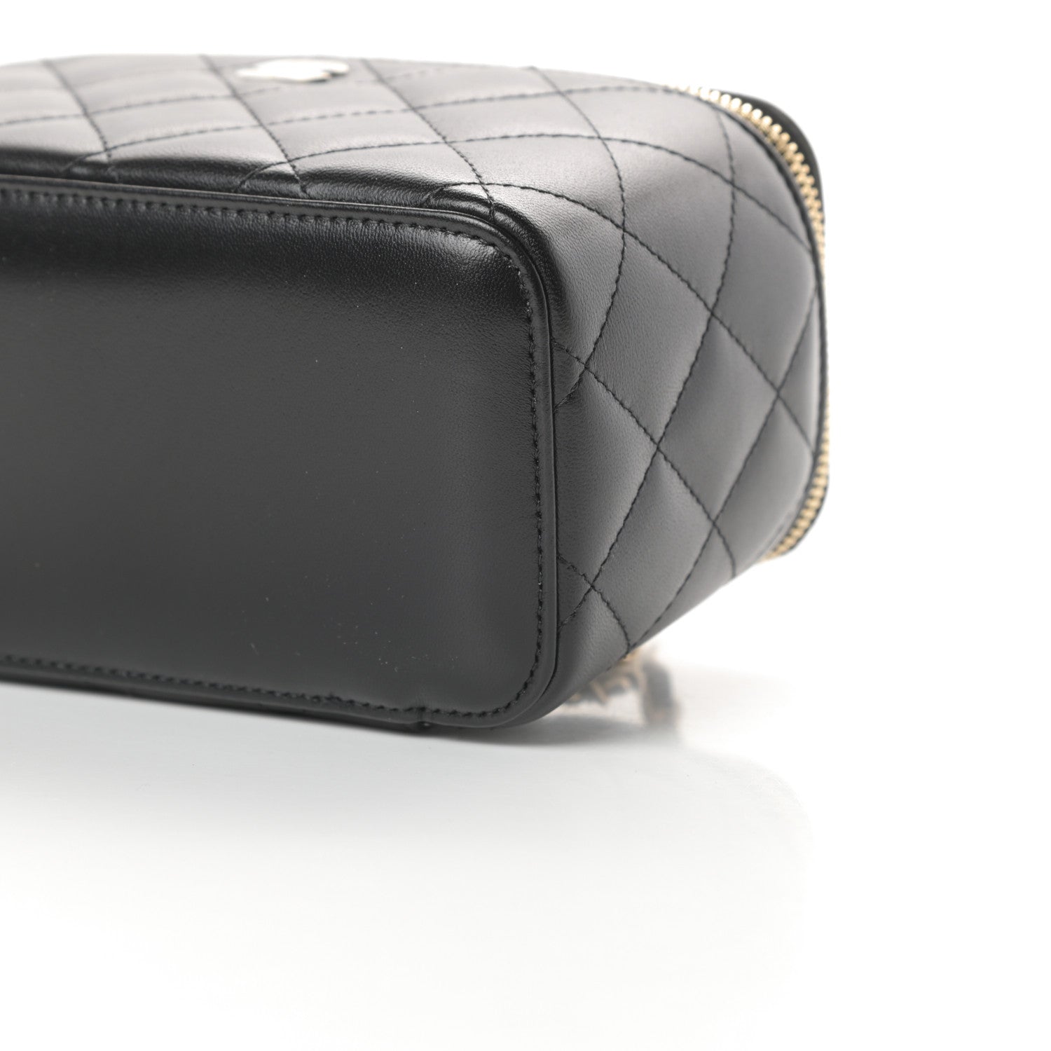 Chanel Lambskin Quilted Small Vanity Case With Chain Black 10 of 11