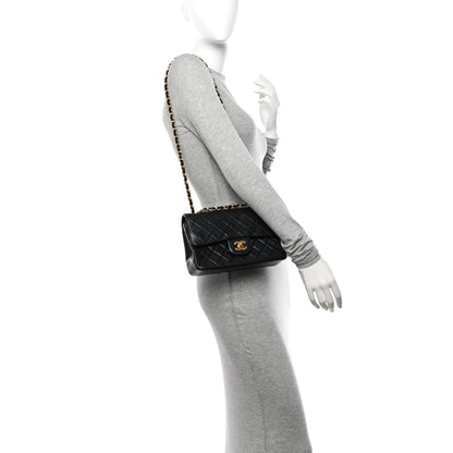 Chanel Lambskin Quilted Small Double Flap Black 3 of 10
