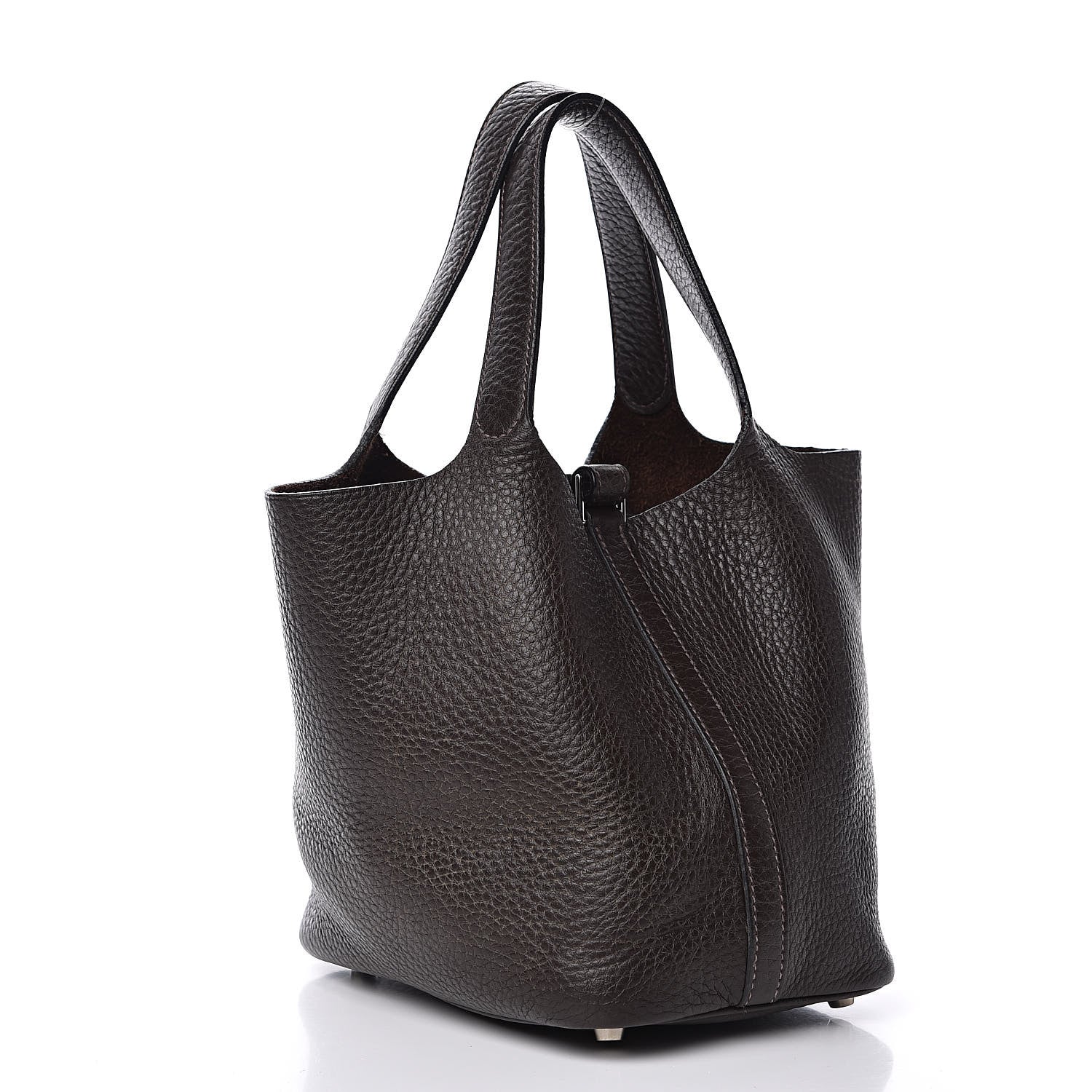 Hermes Taurillon Clemence Picotin Lock 18 PM Chocolate 3 of 12