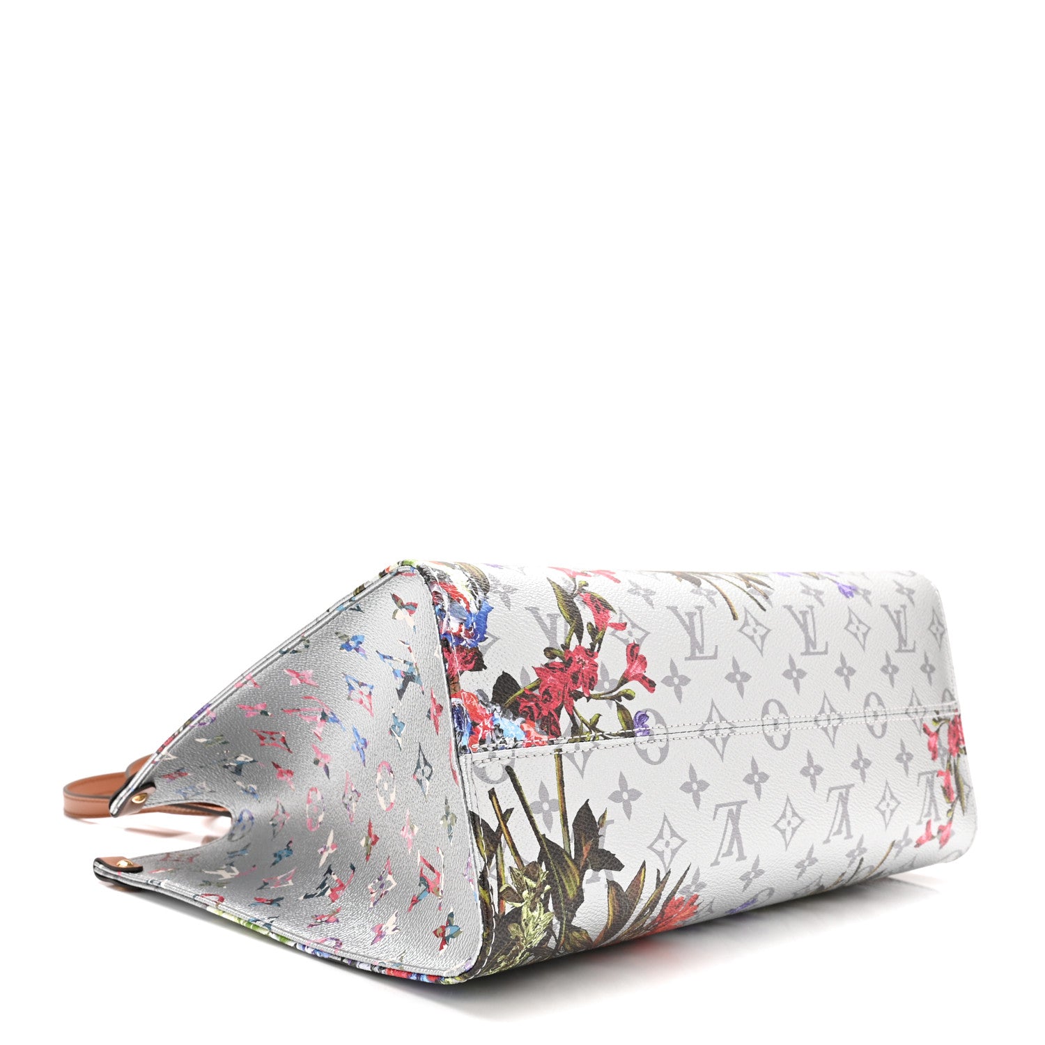 Louis Vuitton Metallic Monogram LV Garden OnTheGo MM Silver 4 of 10