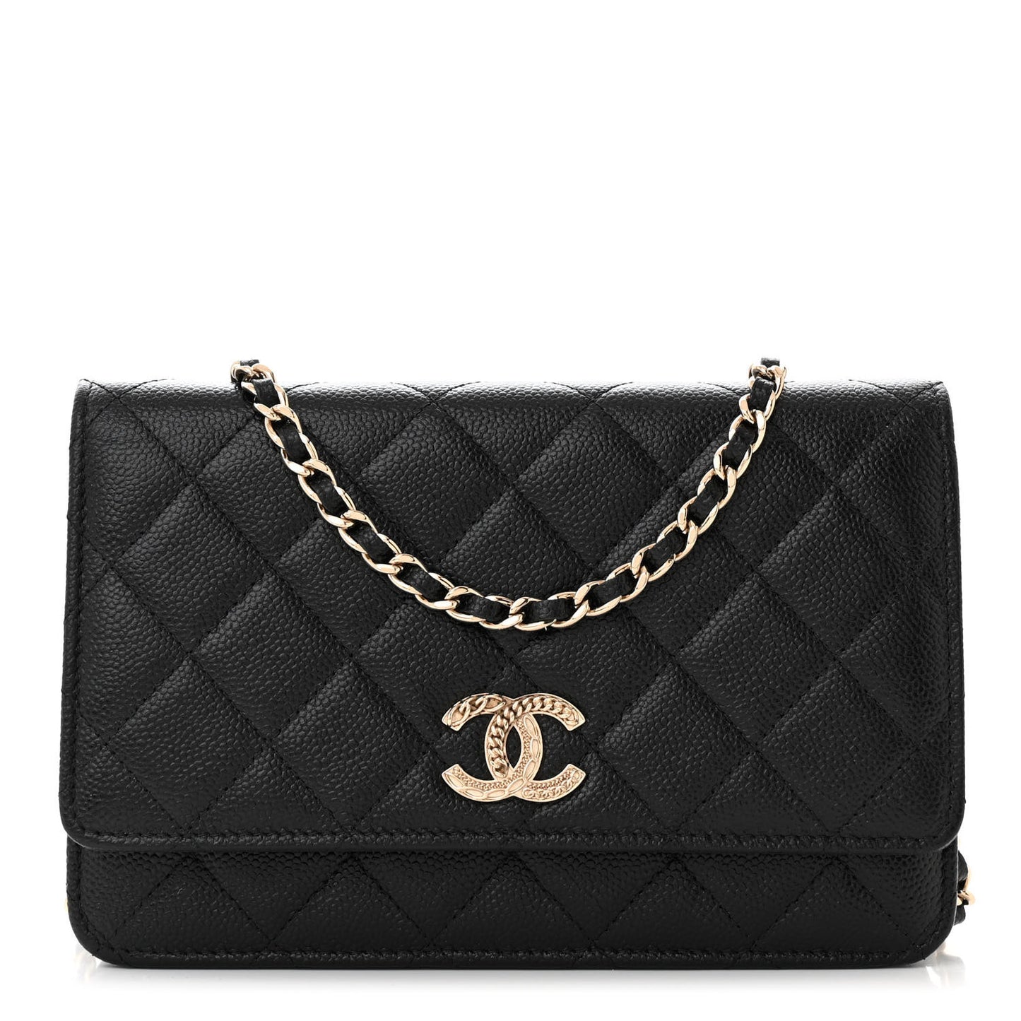 Caviar Quilted Multi Chain Wallet On Chain WOC Black