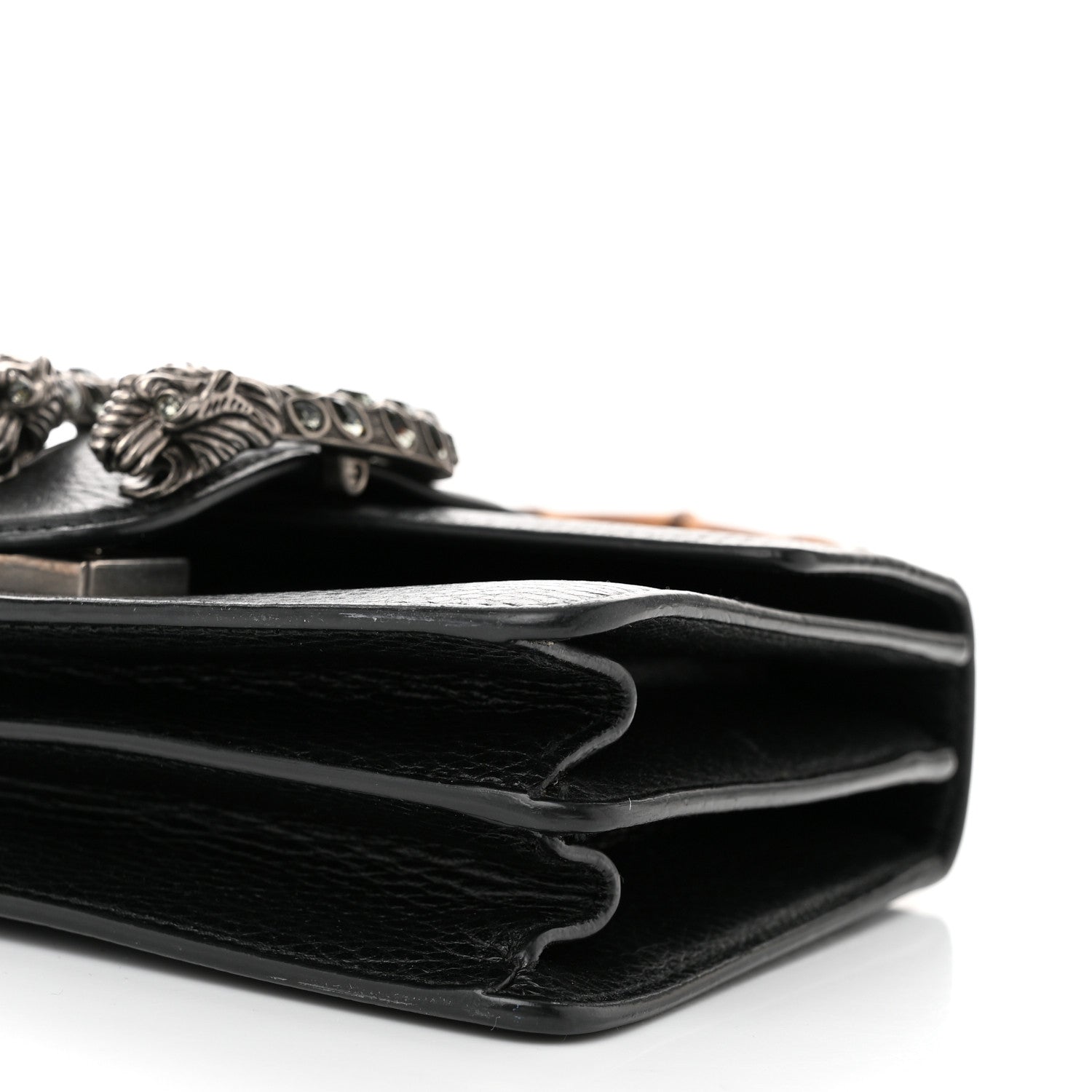 Gucci Dollar Calfskin Crystal Web Mini Dionysus Bamboo Top Handle Bag Black Black Diamond 10 of 10