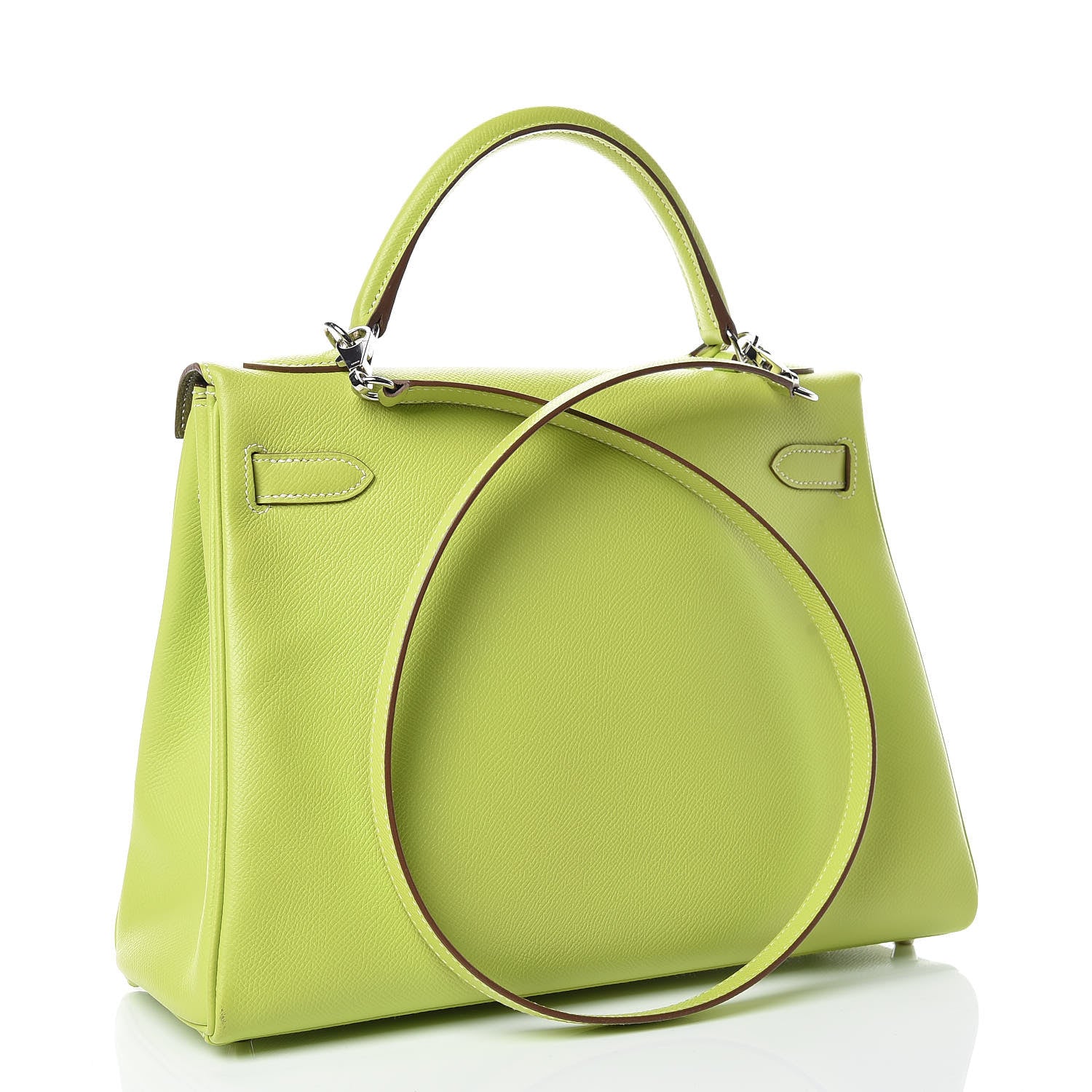 Hermes Epsom Candy Kelly Retourne 32 Kiwi Lichen 3 of 39