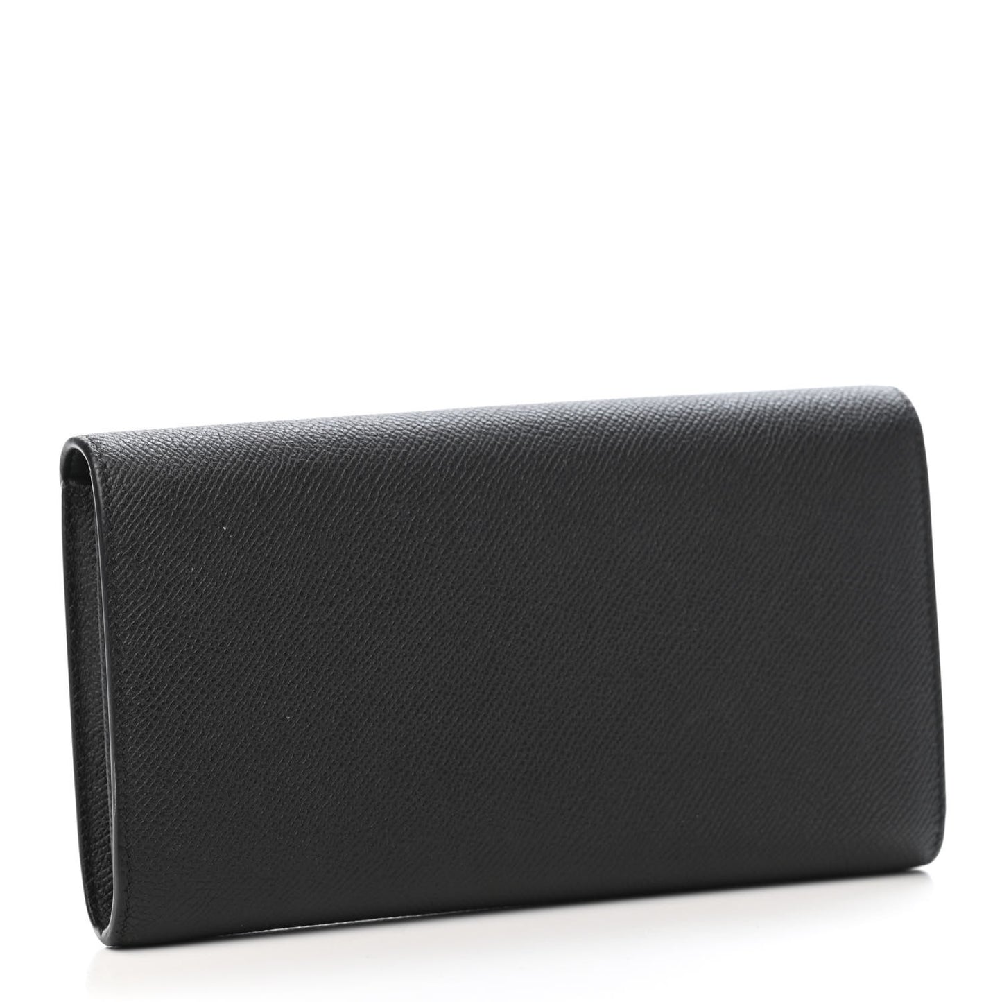 Grained Calfskin Large Trotteur Multifunction Flap Wallet Black