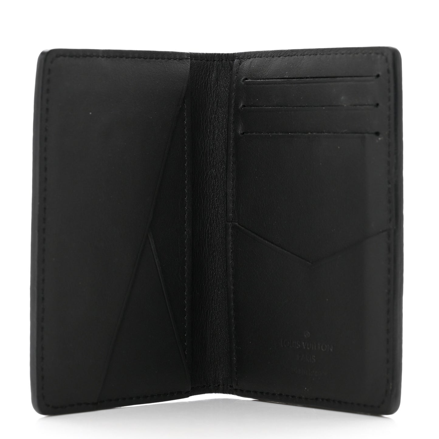Grained Calfskin Aerogram Pocket Organizer Black