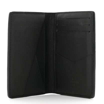 Louis Vuitton Grained Calfskin Aerogram Pocket Organizer Black 5 of 6
