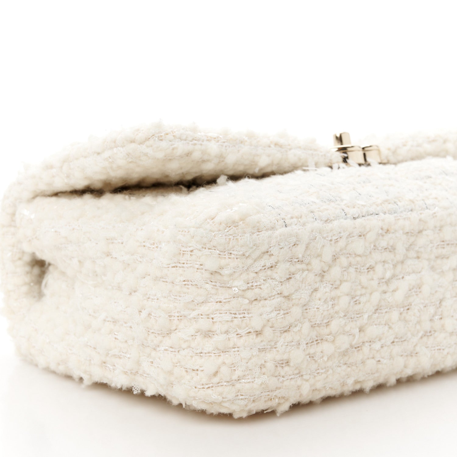 Chanel Tweed Medium Single Flap White 9 of 10