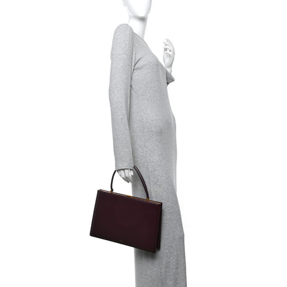 Celine Patina Box Calfskin Medium Clasp Bag Bordeaux 2 of 11