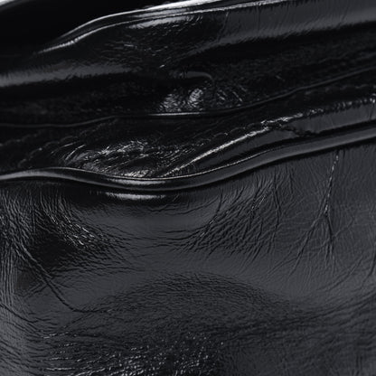 Saint Laurent Crinkled Calfskin Matelasse Monogram Medium Niki Chain Satchel Black 10 of 14