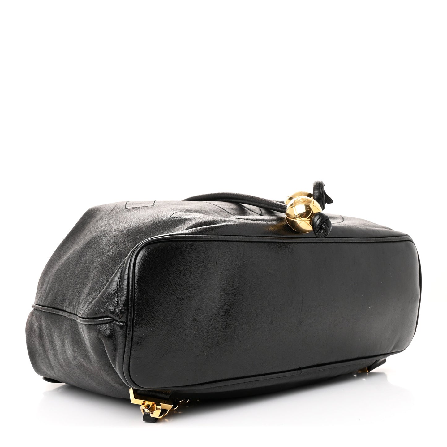 Lambskin CC Drawstring Backpack Black