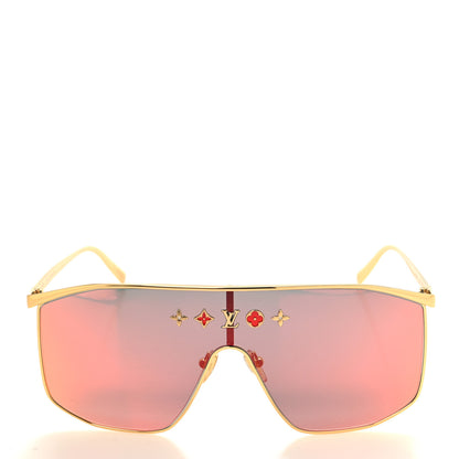 Louis Vuitton Metal LV Golden Mask Sunglasses Z2727U Gold 2 of 7