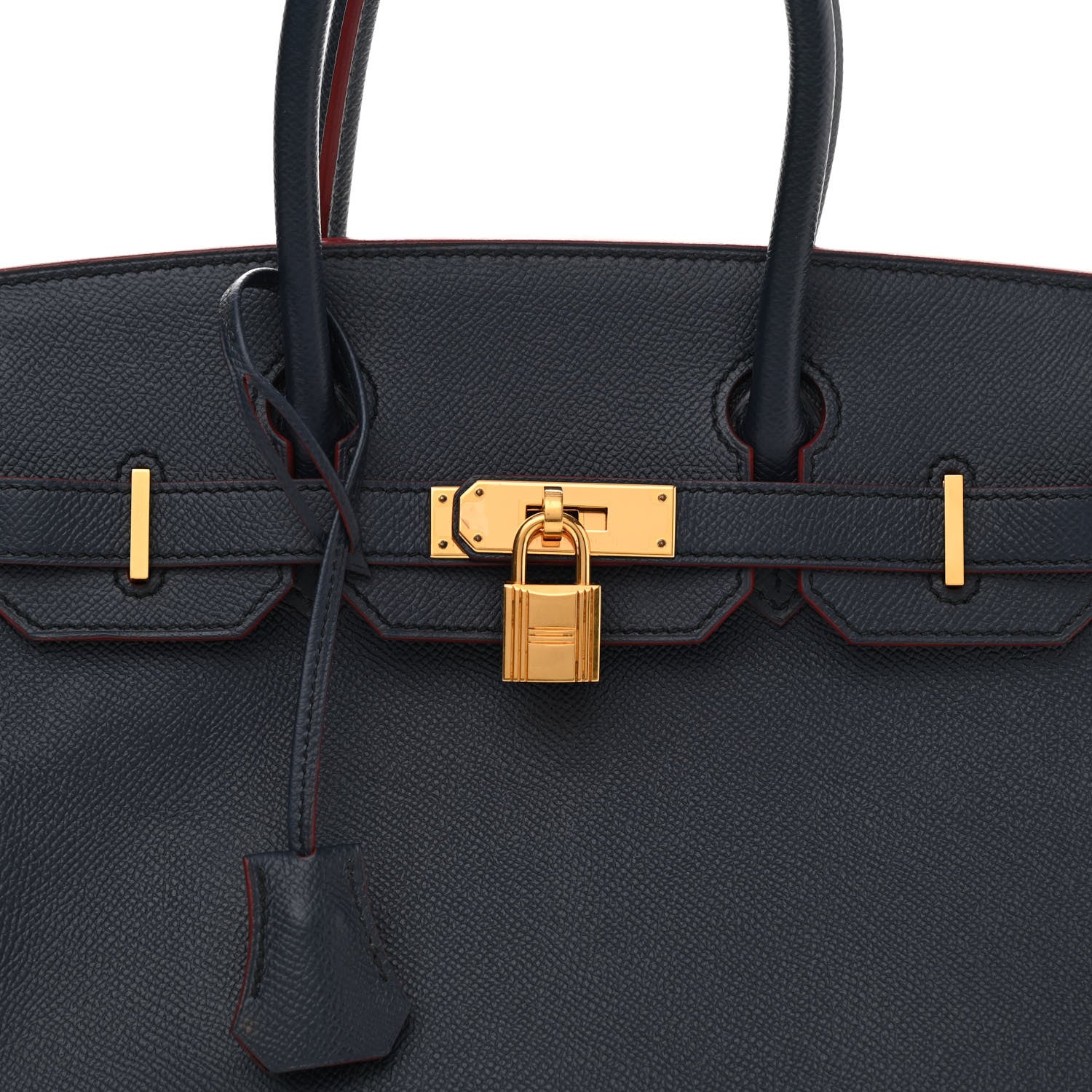 Hermes Epsom Contour Birkin 30 Bleu Indigo Rouge H 8 of 15