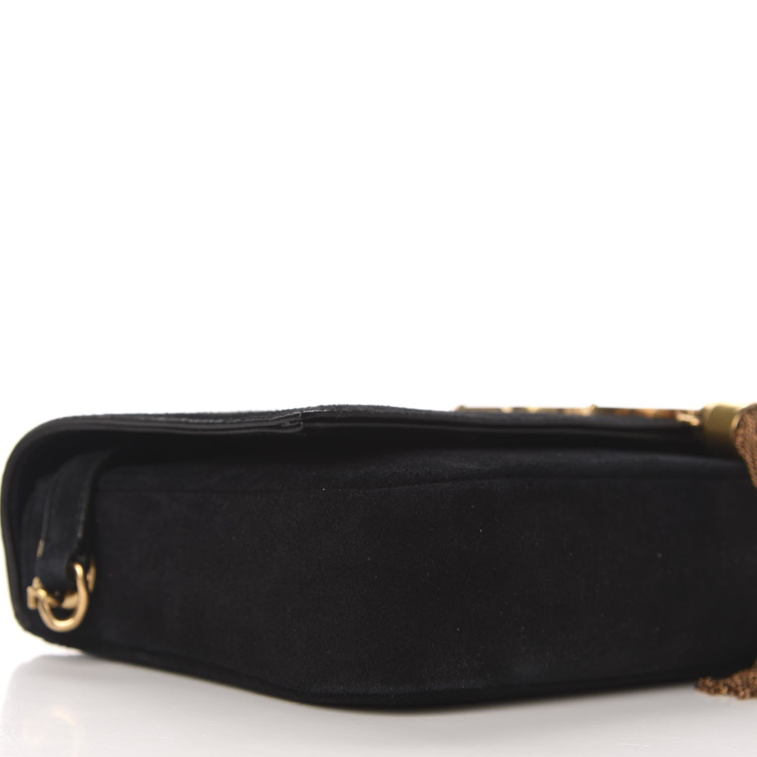 Saint Laurent Suede Monogram Tassel Kate 99 Black 6 of 9