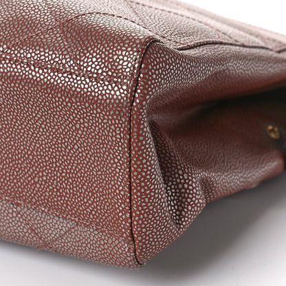 Chanel Metallic Caviar Quilted Shopping Tote Brown 9 of 9