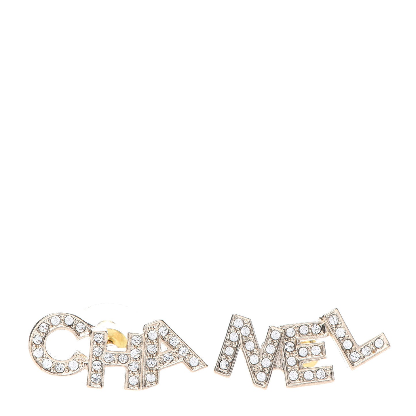 Crystal Pearl Signature Stud Earrings Gold