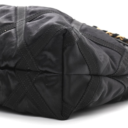 Chanel Nylon Grosgrain Quilted Lifestyle Convertible Clutch with Chain Black 11 of 12