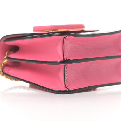 Valentino Garavani Smooth Calfskin Vlogo Compact Wallet with Chain Feminine Pink 8 of 10