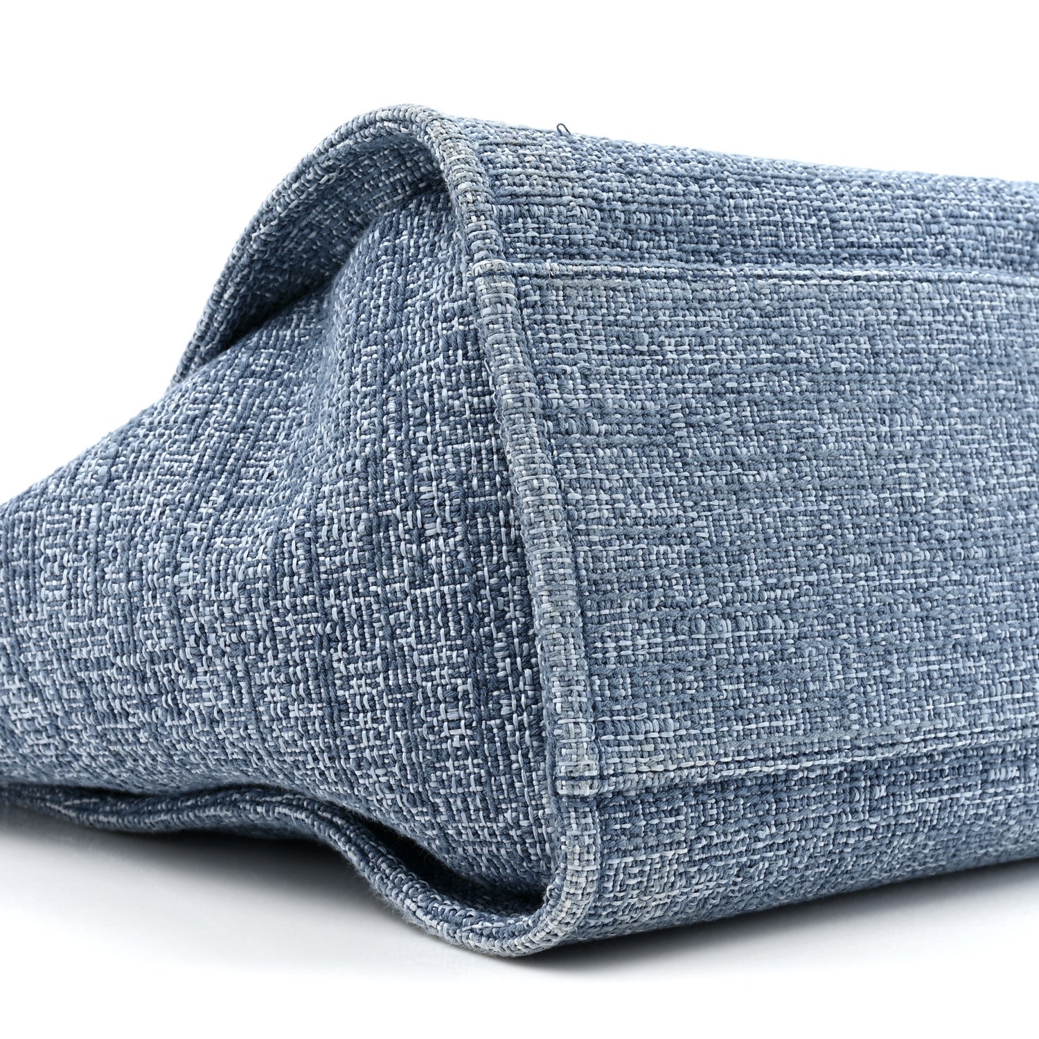 Chanel Woven Straw Raffia Medium Deauville Tote Blue 9 of 9