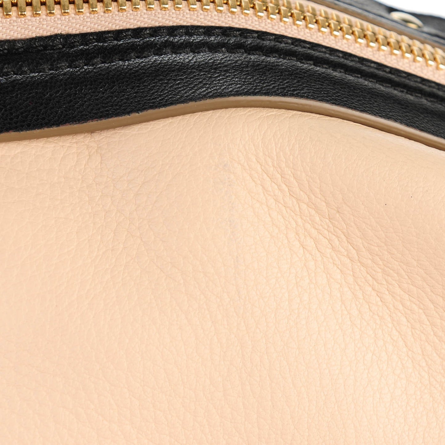 Calfskin Dalston Clutch Angora Beige Black
