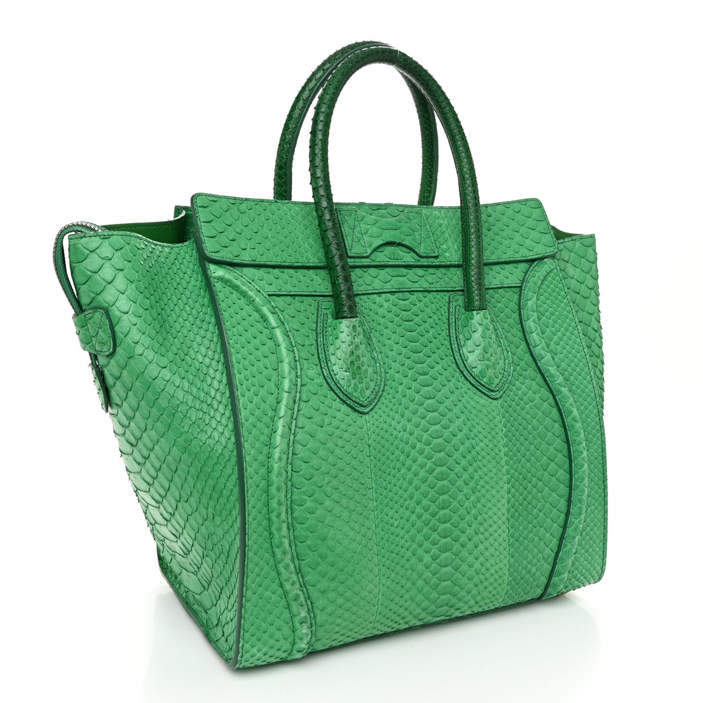 Snakeskin Mini Luggage Green