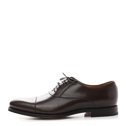 Gucci Calfskin Mens Captoe Oxford Loafers 9 Cocoa 1 of 8