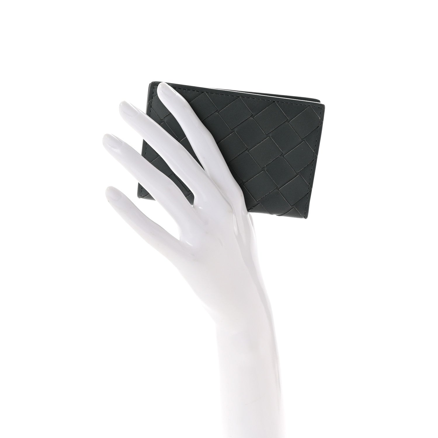 Bottega Veneta Nappa Maxi Intrecciato Bi-Fold Card Holder Thunder 2 of 6
