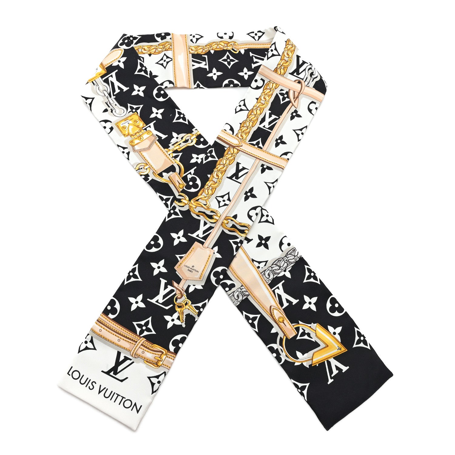 Louis Vuitton Silk Monogram Confidential Bandeau Black 1 of 3