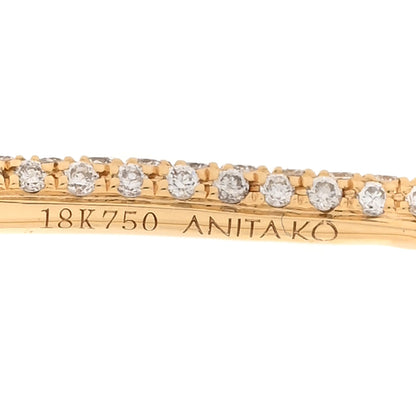 Anita Ko 18K Yellow Gold Diamond Safety Pin Earring 4 of 5